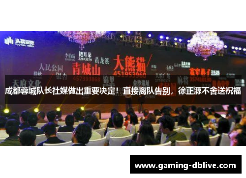 成都蓉城队长社媒做出重要决定！直接离队告别，徐正源不舍送祝福